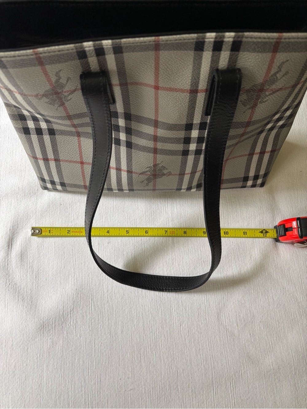 Women’s Vintage Burberry Gray Plaid Handbag - Picture 2 of 11